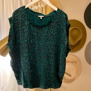 Joie Silk Leopard Top Size M